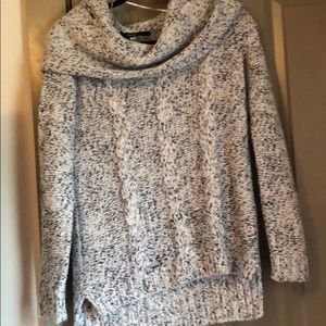 Kenzie black white and grey cow necksweater